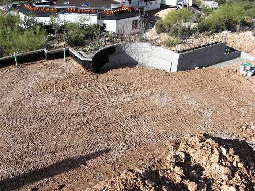 Photo from above of a general excavation